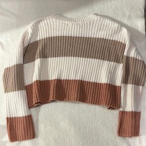 cropped stripped sweater